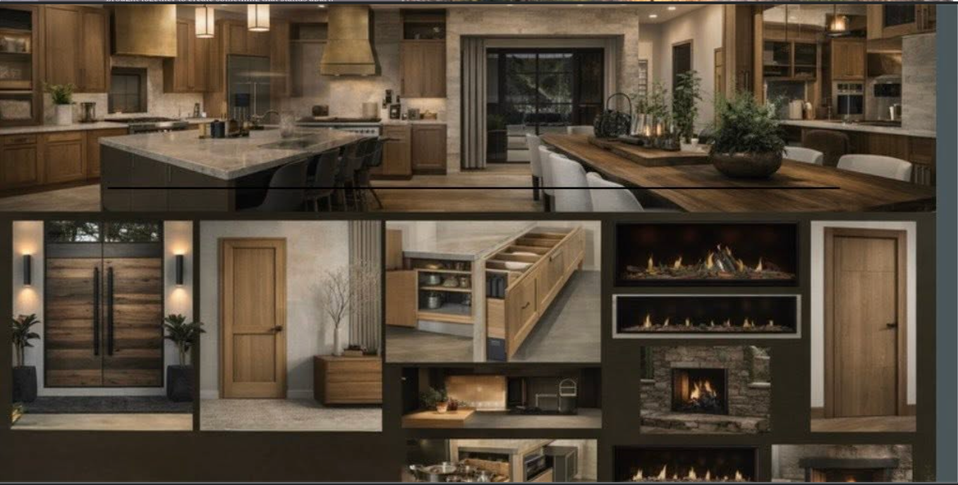 Interior material and architectural inspiration board