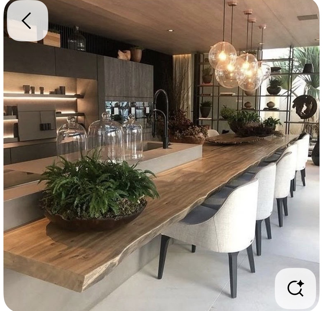 Live-edge kitchen island inspiration